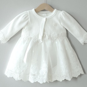 Miia with/without bolero christening dress party dress girl dress baby dress baptism dress