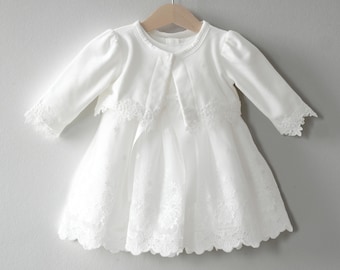 Miia con/senza bolero abito da battesimo abito da festa abito da bambina abito da neonata abito da battesimo