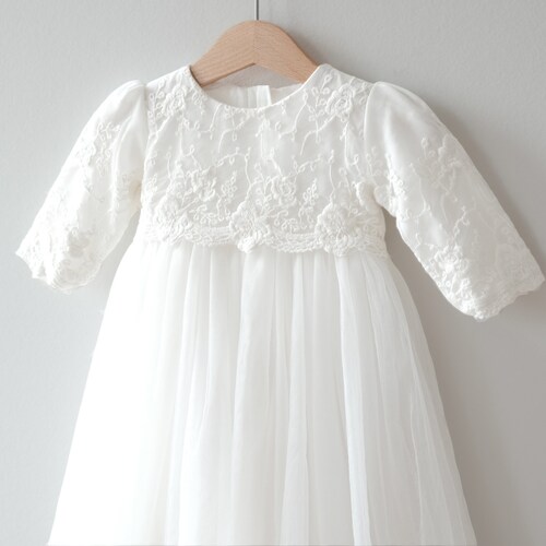 Festliches Baby Tüll-Kleid In Weiß