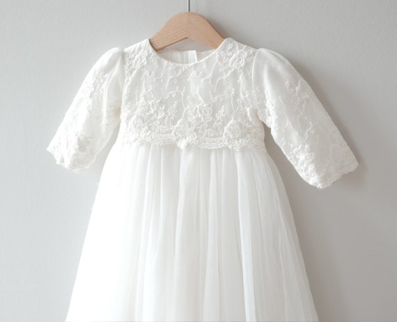 Intense Lace Christening Gown Girl Christening Gown SCENK10043 - Etsy
