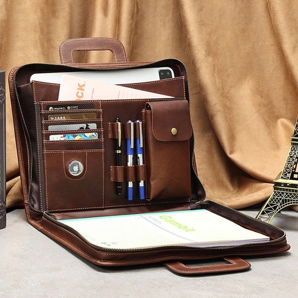 Leather Padfolio Etsy