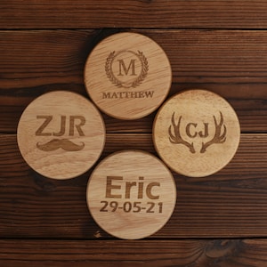 Wedding Party Favor Circle Magnetic Wooden Beer Bottle Opener Personalized Groomsman Gift Anniversary Gift Gifts for Guests Bulk Logo