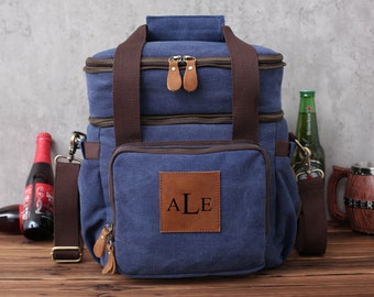 Personalisierte Kühltasche, Geschenk für Papa, Groomsmen Geschenk, Bierkühltasche mit Flaschenöffner, Golf Cooler, Lunch Kühltasche, Outdoor Kühltasche
