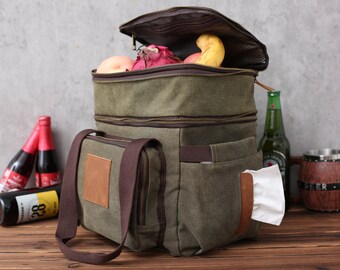 Personalized Beer Cooler Bag Groomsmen Gifts Father&#39;s Day Gift Customized Insulated Cooler Bag Custom Gift for Men Cooler Bag with Strap