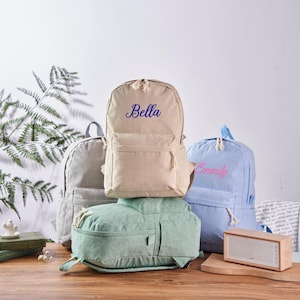Sac à dos brodé personnalisé, Cadeau de demoiselle d'honneur, Sac à dos enfant, Sac à dos avec nom personnalisé, Sac à dos brodé adulte, Sac à dos scolaire en velours côtelé