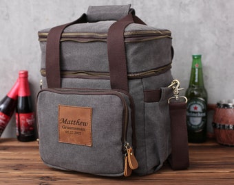 Personalized Groomsmen Cooler, Custom Cooler Bag, Monogrammed Cooler Bag with Bottle Opener, Groomsman Gift Proposal, Custom Gift for Men,