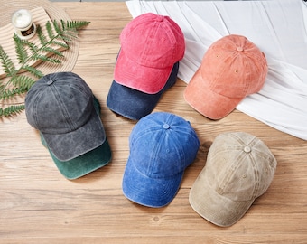 Custom Text Embroidered Hat, Personalized Dad Cap, Vintage Baseball Hat, Gift For New Dad Mom, Gift For Bride, Bachelorette, Christmas Gift