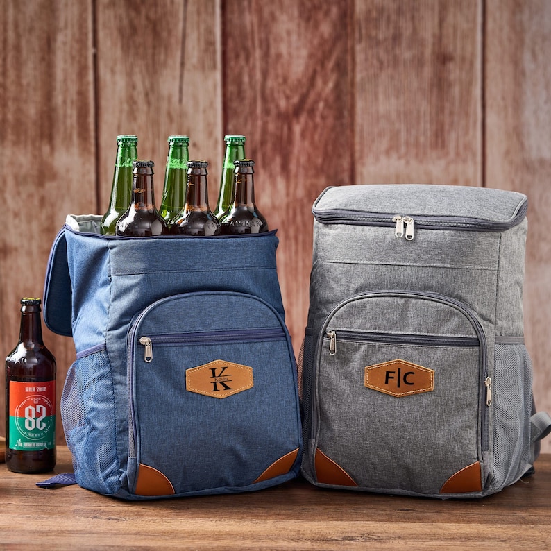 Personalized Groomsmen Gift Bag Custom Cooler Backpack Groomsman Gift Insulated Cooler Beer Bag Hiking Cooler Bag Father's Day Gift for Him image 1