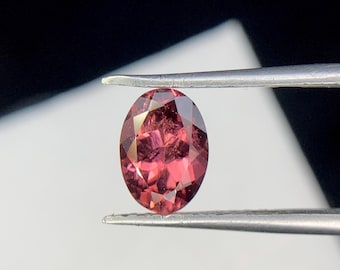 Alluring Natural Tourmaline Gemstone 8.4x6.1x4.2mm, 1.20ct It Expertly Cut Showcase A Mesmerizing Blend Of Pink & Red Hue, For Gem Collector