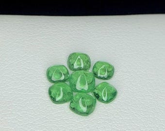 Natural Tsavorite Garnet Gemstone Lot 1.70ct, Its Emerald Cut Is Executed With Precision, 4x4x2mm Each Gem Display A Lush Lime Green Color.