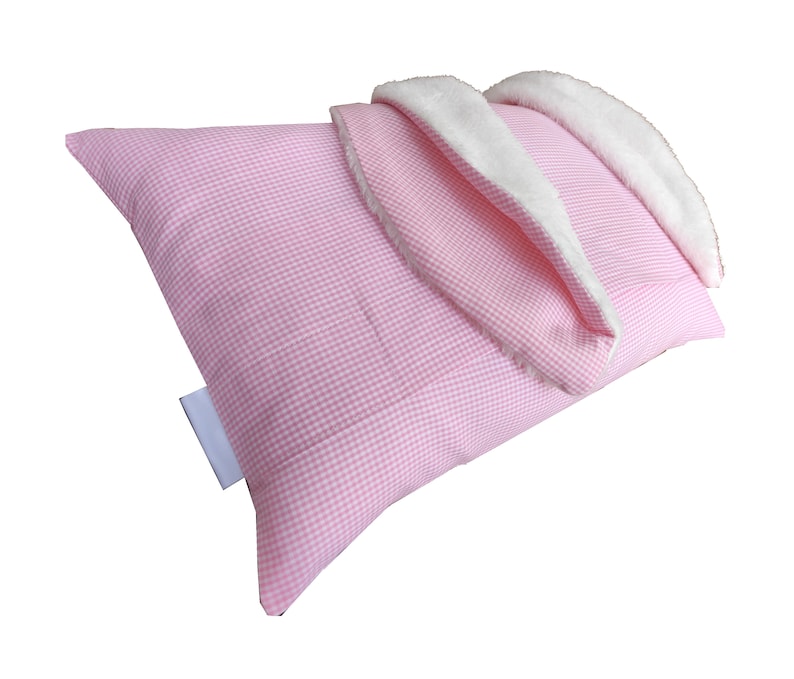 Taufkissen/Kissen zur Taufe/Namenskissen für Mädchen rosa mit Hase/ besticktes Kissen als Geschenk zur Geburt/Taufgeschenk/ Kissen mit Namen Bild 5