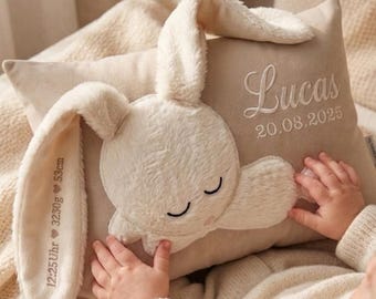 Babygeschenk / Baby Kissen zur Geburt/ Geschenk geburt /Kissen mit Namen/geburtskissen/mit Größe und Gewicht/Geschenk geburt Kissen /Polster