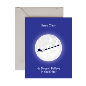 Drôle de carte de Noël - Scratch and Sniff - NON BELIEVER
