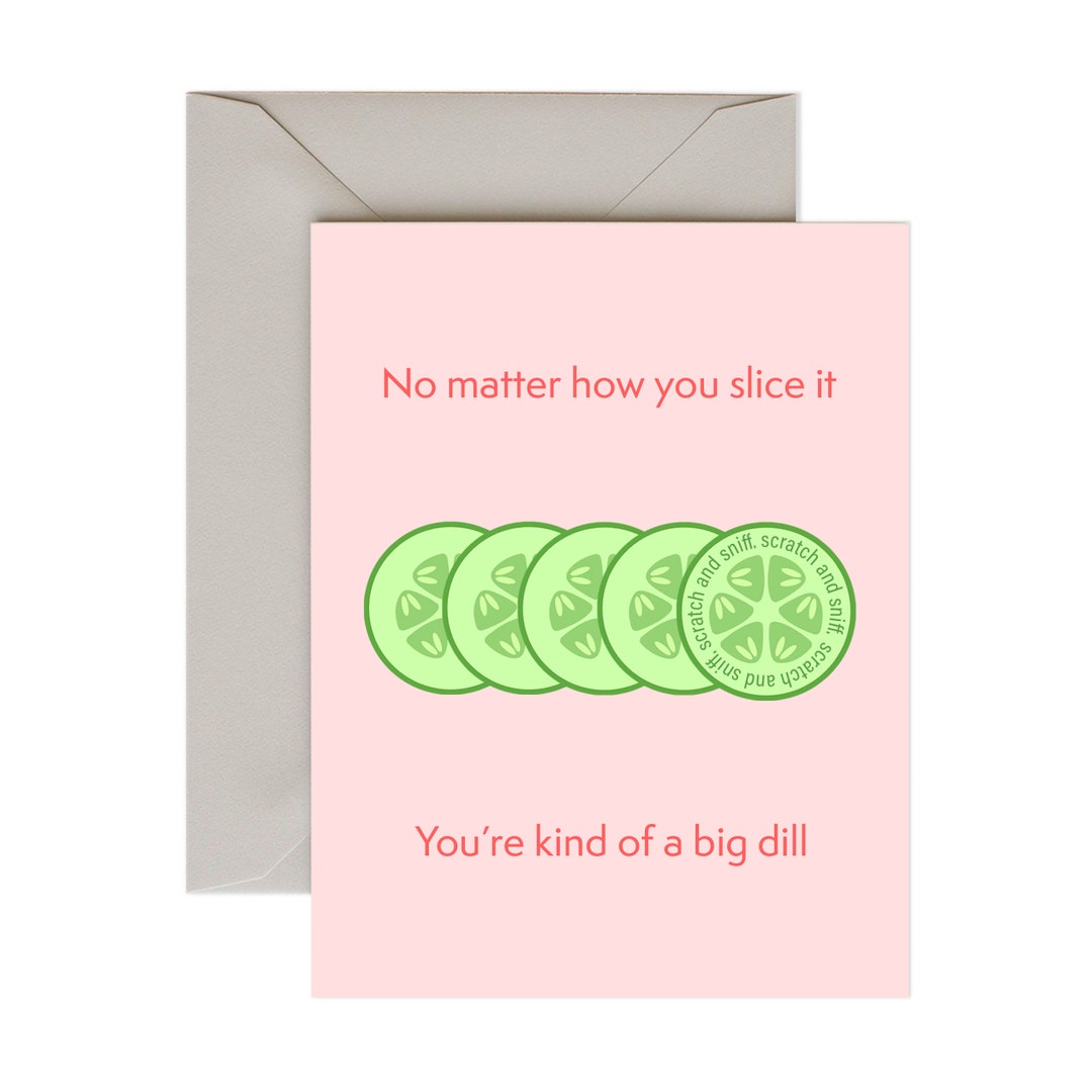 Lustige Pickle Karte Kratzen und Schnüffeln Big Dill Etsy.de