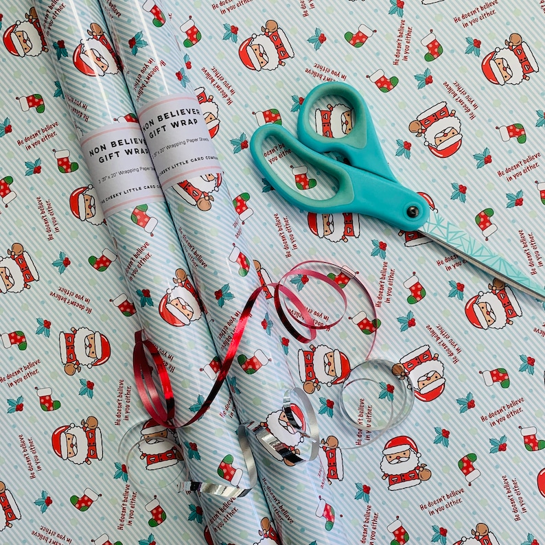 Gift Wrap Santa Claus Christmas Wrapping Paper Funny wrapping paper