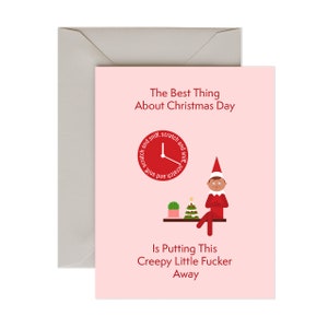 Drôle de carte de Noël - Scratch and Sniff - F’ING ELF
