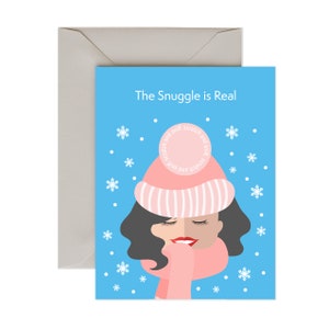 Drôle de carte de Noël - Scratch and Sniff - SNUGGLE IS REAL