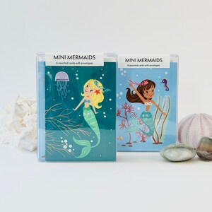 Minuscules 6 mini cartes sirènes