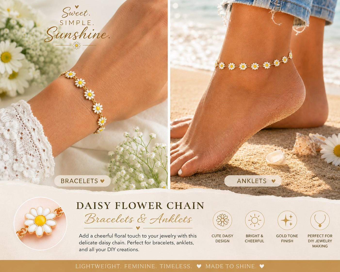 Daisy Crystal Necklace - Etsy