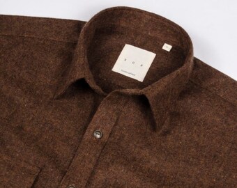 mens thick wool shirt