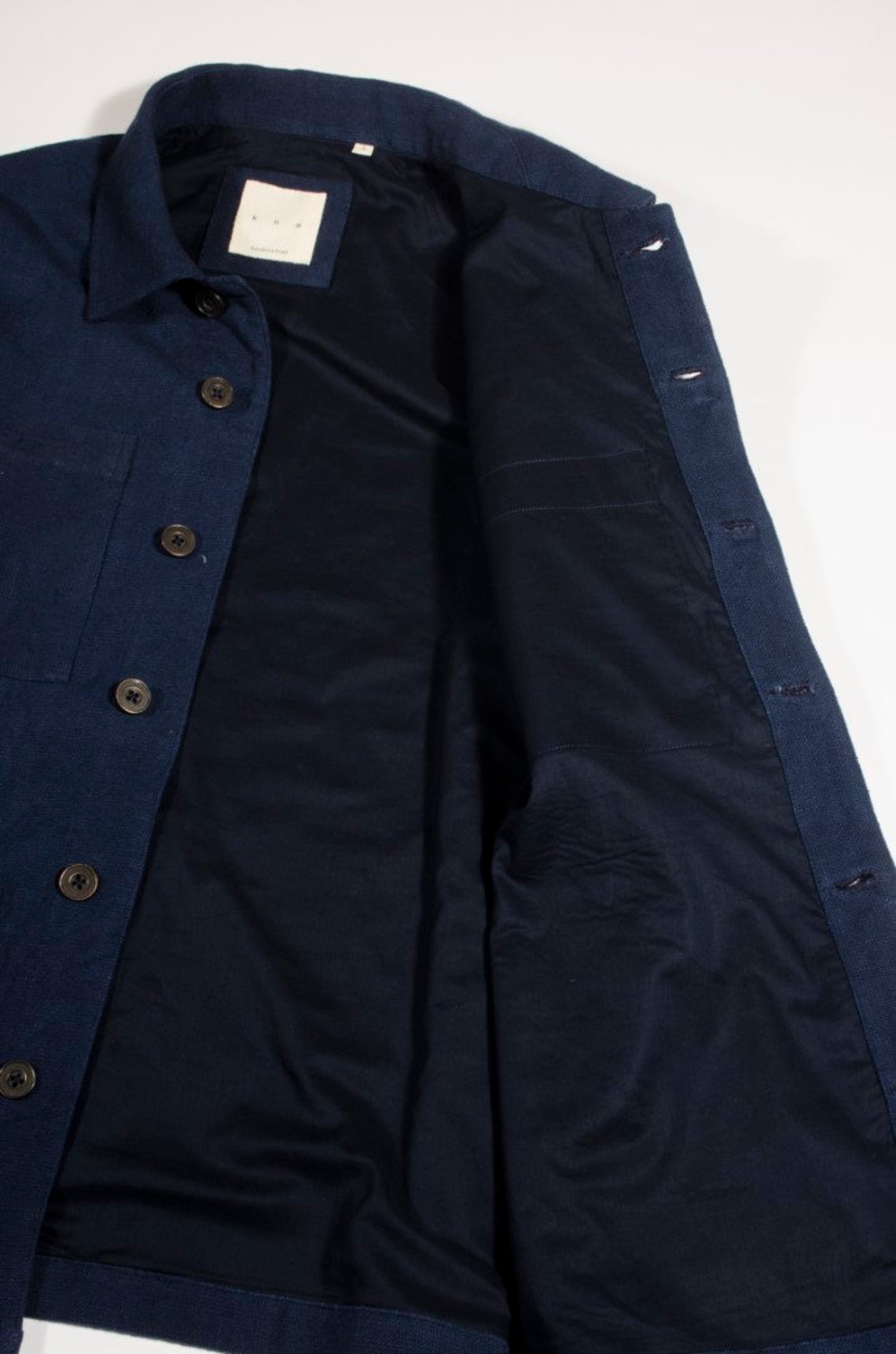 Indigo Jacket Fully Lined /men's Indigo Jacket / Winter Etsy