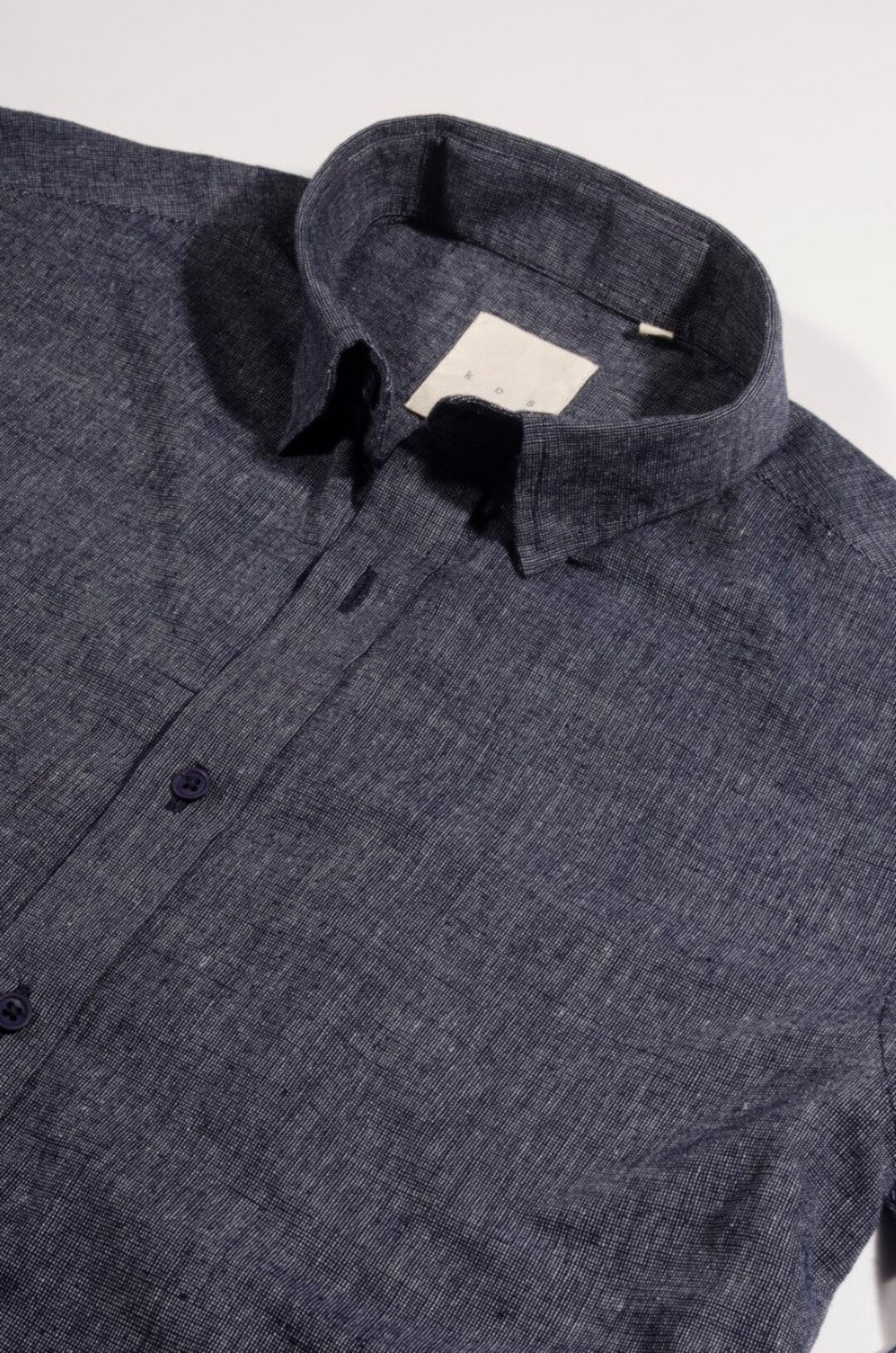 Handwoven Indigo Hidden Button Down Shirt / Men Shirt / Khadi Etsy