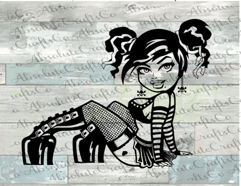 Gothic Girl Sexy Dark Mysterious SVG Cut File Adult Cute ...