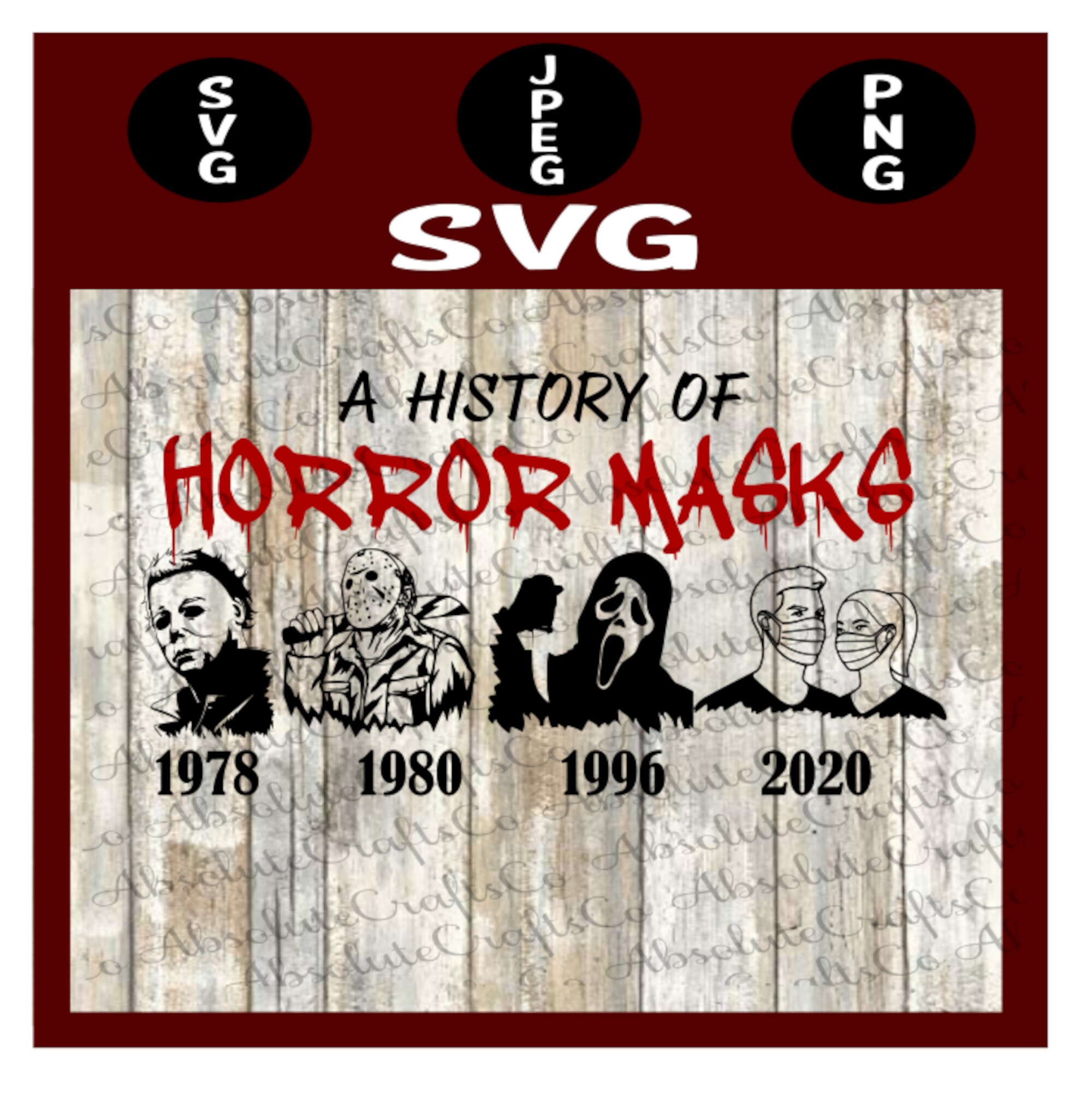 Waterslide Sticker Freddy Krueger Horror Movie Characters PNG Sublimation Printable- Michael Myers- Jason Voorheez Hellraiser