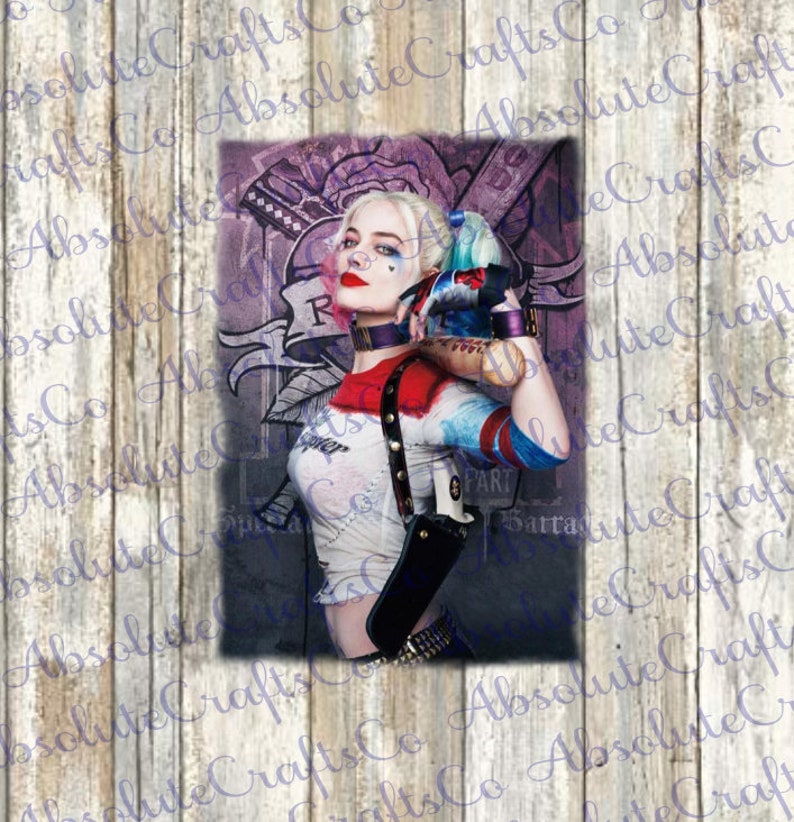 harley quinn png waterslide sticker printable print then