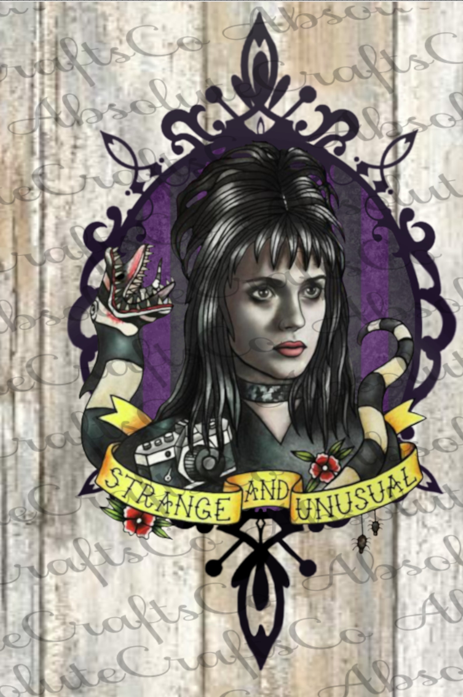 Lydia Beetlejuice PNG Image imprimable Waterslide | Etsy