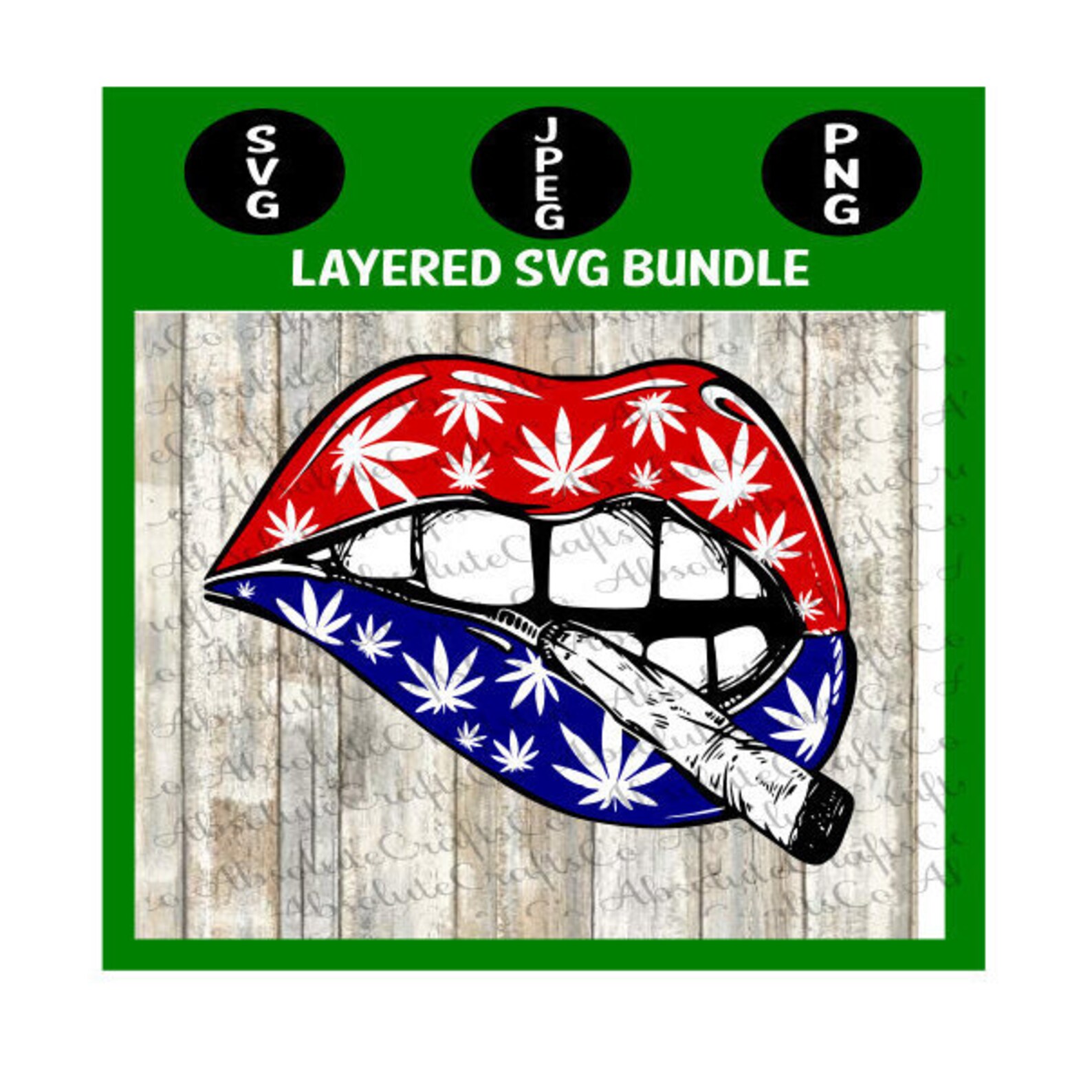 Download Weed Lips With Joint Layered SVG Cut File Adult Pot | Etsy