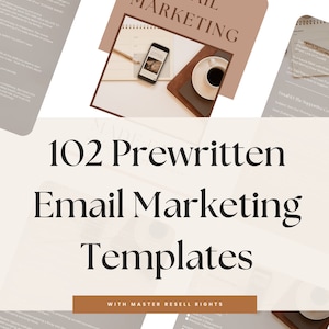 Email Marketing MRR Done For You Emails 102 Pre-written Emails PLR Email Templates Master Resell Rights Email Marketing Digital Marketing