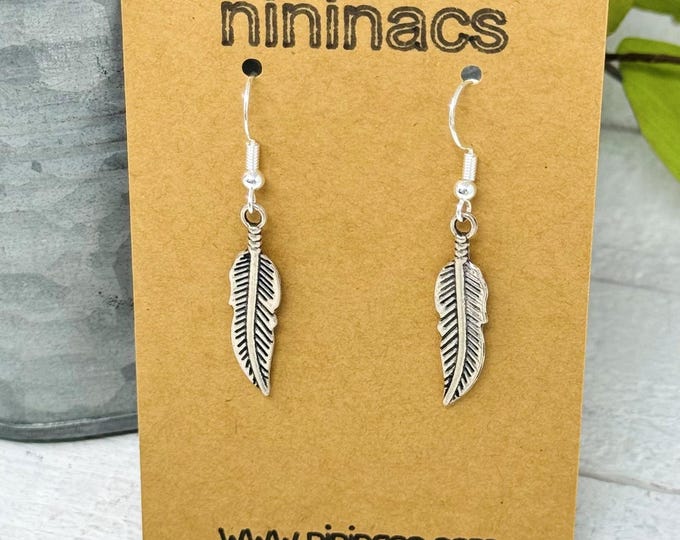 Silver Feather Earrings
