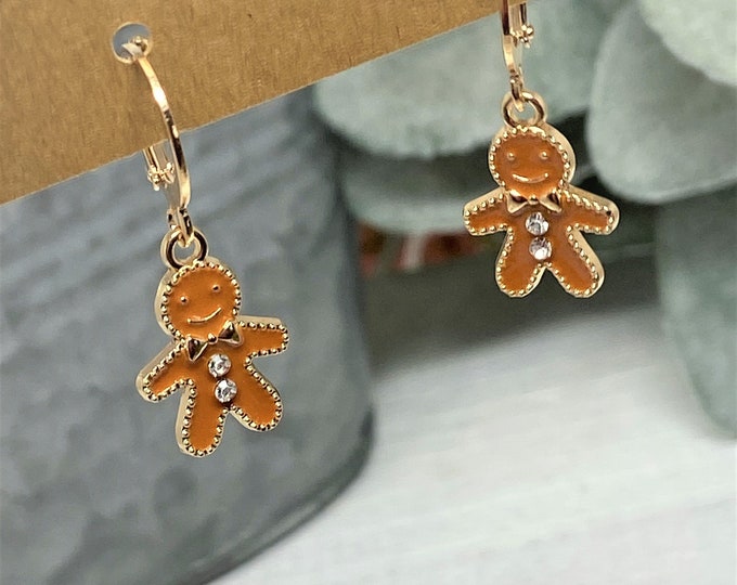 Gingerbread Man Earrings | Christmas Earrings