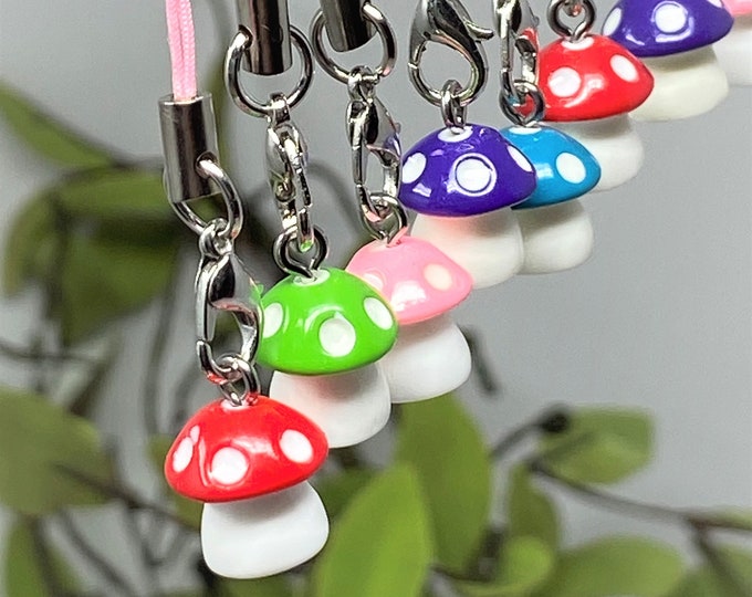 Mushroom Phone Charm: Badge Charm