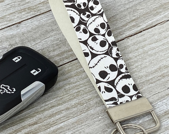 Nightmare Before Christmas Faux Leather Wristlet Keychain