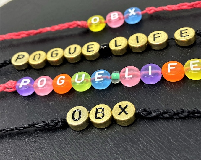 Outer Banks Inspired Bracelets, Pogue Life Bracelets, OBX Bracelets, OBX, Season 2 OBX, Letter Bracelets, Braided Bracelets, Vsco, Gift