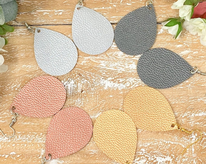 Fall Colored Teardrop Shaped Dangle Earrings | Choose From Four Different Colors