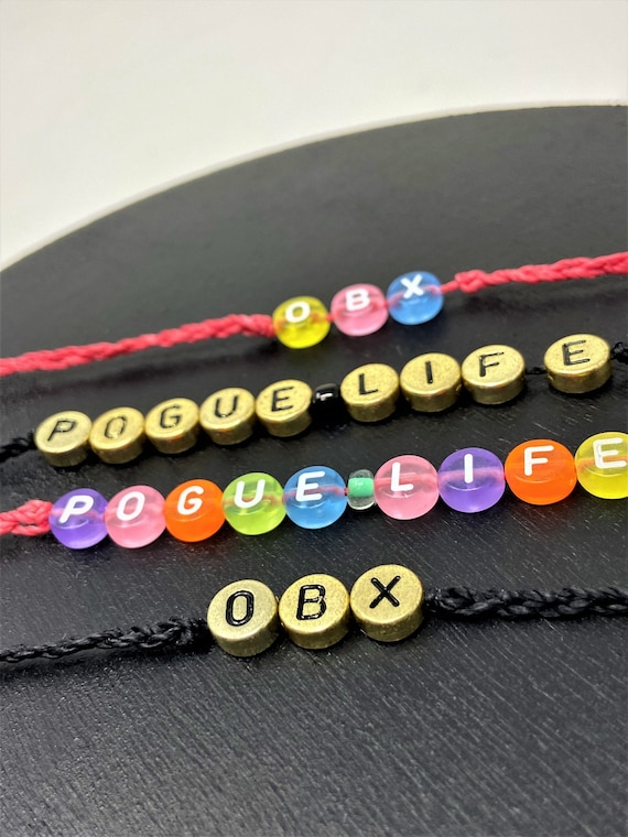 Outer Banks Inspired Bracelets, Pogue Life Bracelets, OBX Bracelets, OBX, Season 3 OBX, Letter Bracelets, Braided Bracelets, Vsco, Gift