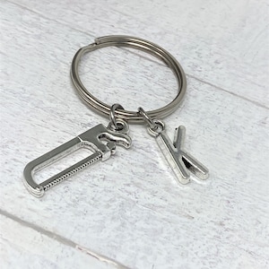 Keychains for Men, Personalized Keychains, Pick Tool and Add Initial, Gift for Men, Handyman Keychain, Tool Keychains, Father&#39;s Day Gift