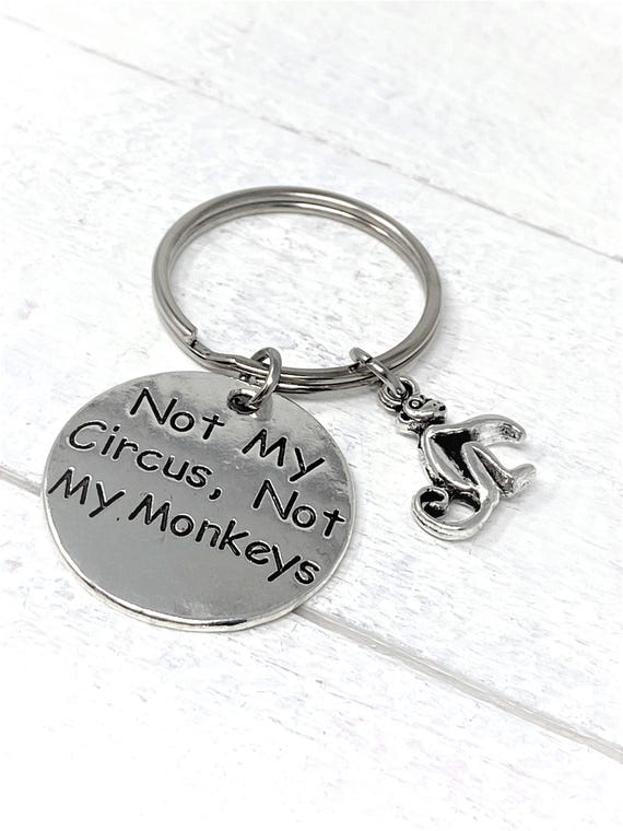 Monkey Personalized Keychain | Add Initial