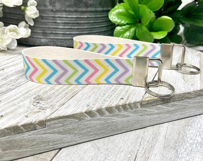 Chevron Design Key Chain | Pastel Colors | Easter Gift