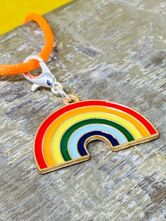 Rainbow Necklace, Charm Necklace, Best Friend Necklaces, Smiling Flower Necklace, Bright Necklaces, 90's, Pick Your Charms, Christmas, Gift