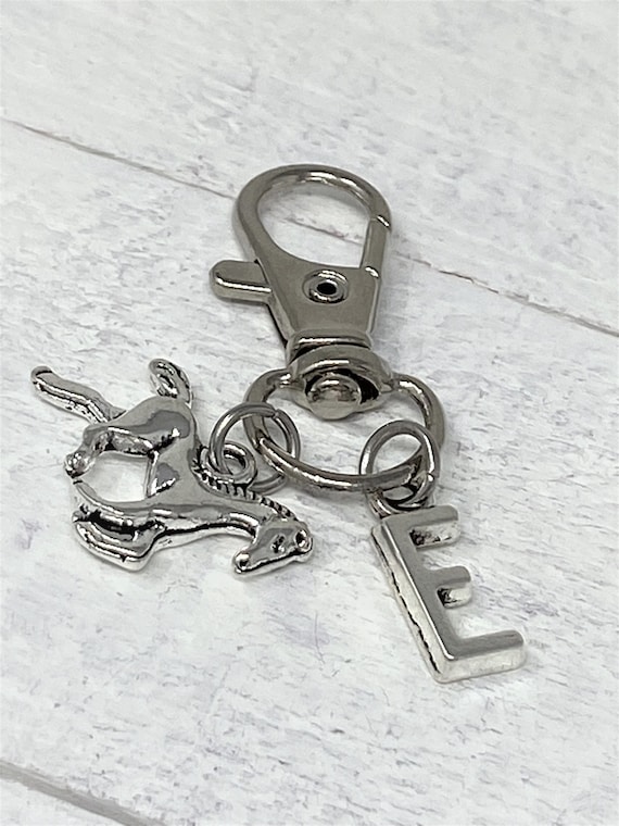 Horse Keychain, Horse Zipper Pull, Horse Charm, Custom Keychains, Add Initials, Mustang Keyring, Rodeo, Personalized Gift, Christmas Gift