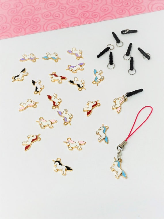 Unicorn Phone Charms, Phone Charms, Enamel Phone Charms, Device Charms, Switch Charms, Phone Accessories, Planner Charm, Trendy Charms, Gift