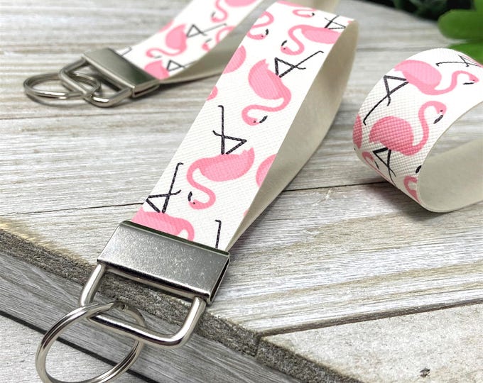 Flamingo Key Chain Wristlet