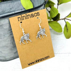 Silver Wolf Earrings