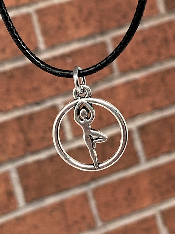 Tree Pose Necklace, Yoga Necklace, Yoga Lover, Tree Pose, Vrikshasana, Balance Necklace, Gift for Yoga Instructor, Gift, Valentine Gift