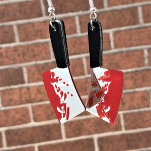 Bloody Knife Halloween Earrings | Fake Knife Earrings