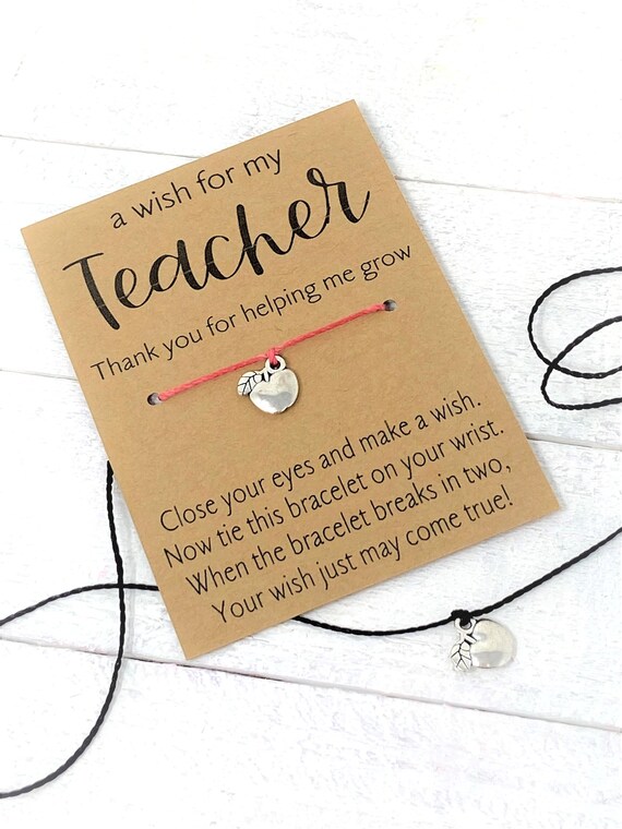 Teacher Gift | Wish Bracelet Appreciation Gift